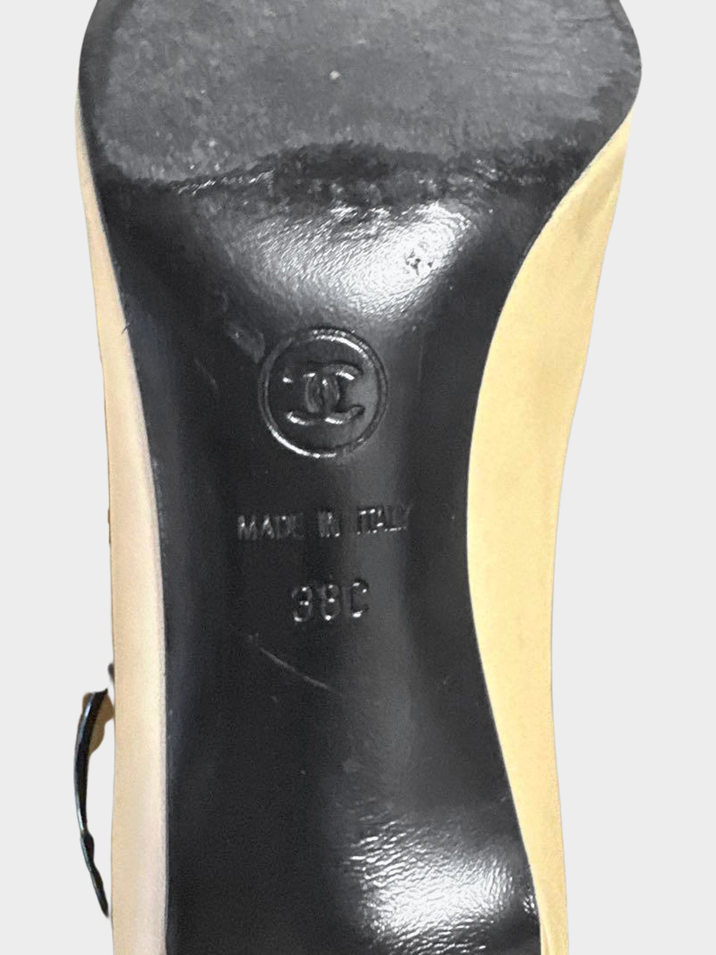 Chanel 2020s Black and Beige Two-toned Mary Jane Pumps