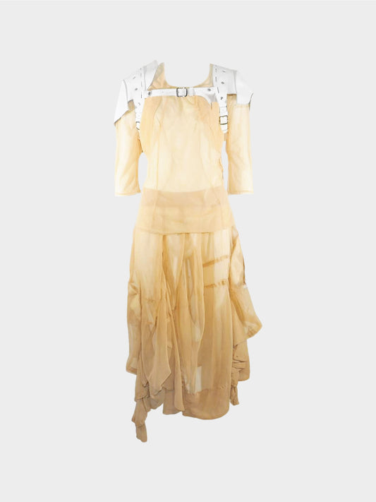 Comme des Garçons SS 2010 Beige Sheer Set With Harness