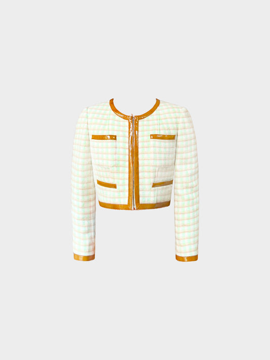 Chanel FW 2001 Check Pattern Cropped Jacket