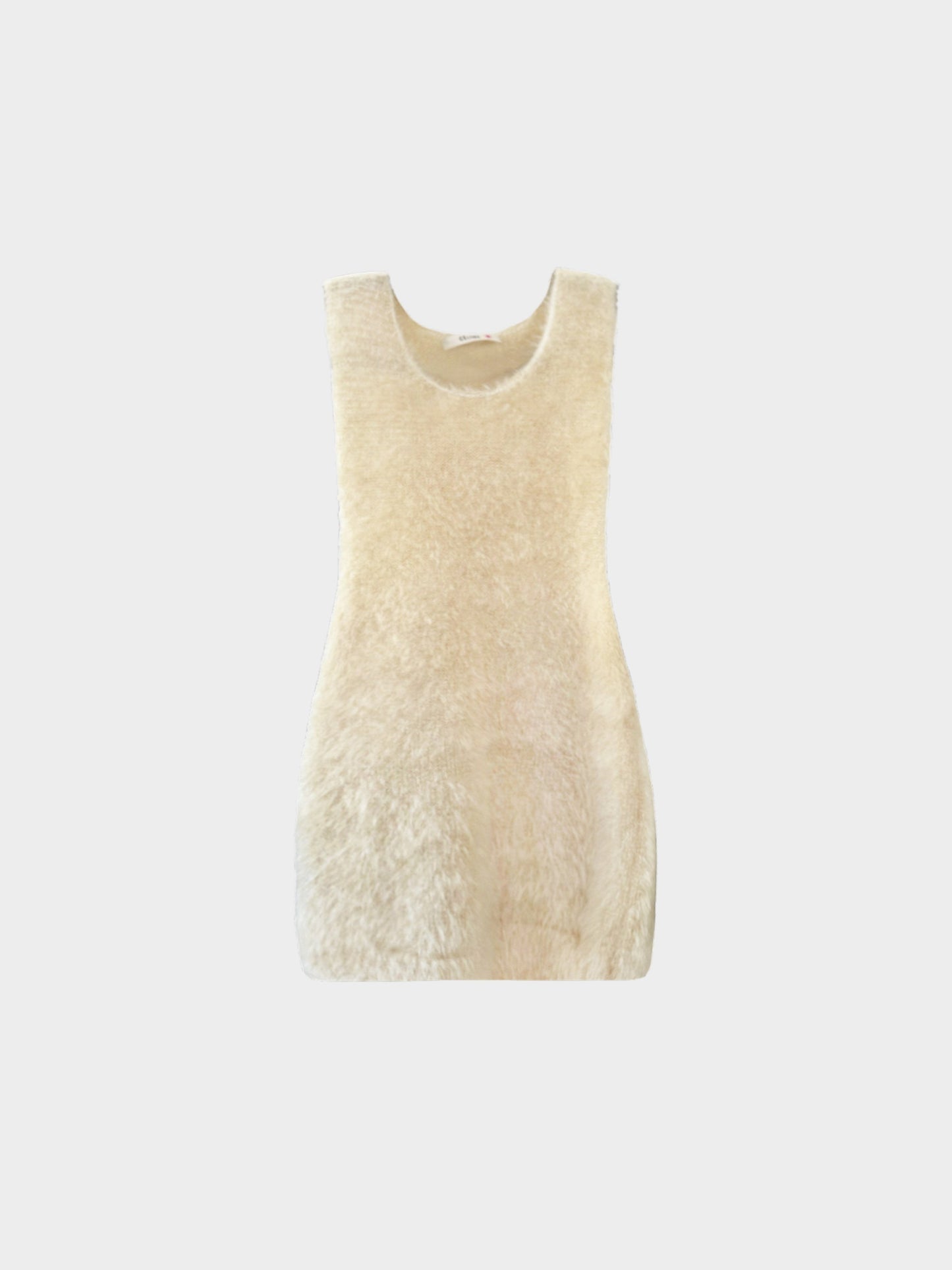 Céline by Phoebe Philo 2010s Light Cream Mohair Tank Top