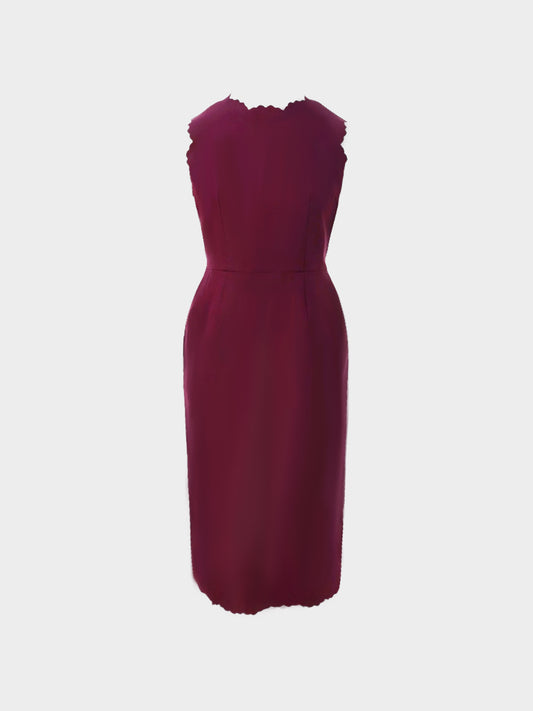 Comme des Garçons FW 1998 Burgundy and Black Bonded Dress