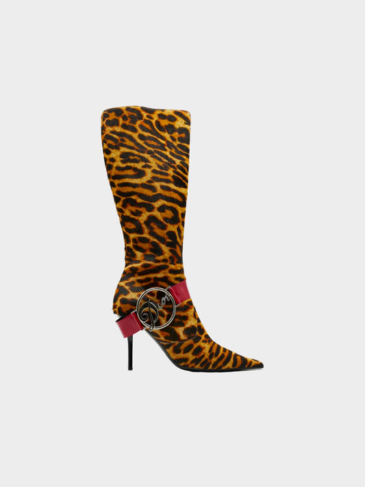 Christian Dior by John Galliano FW 2004 Leopard Boots