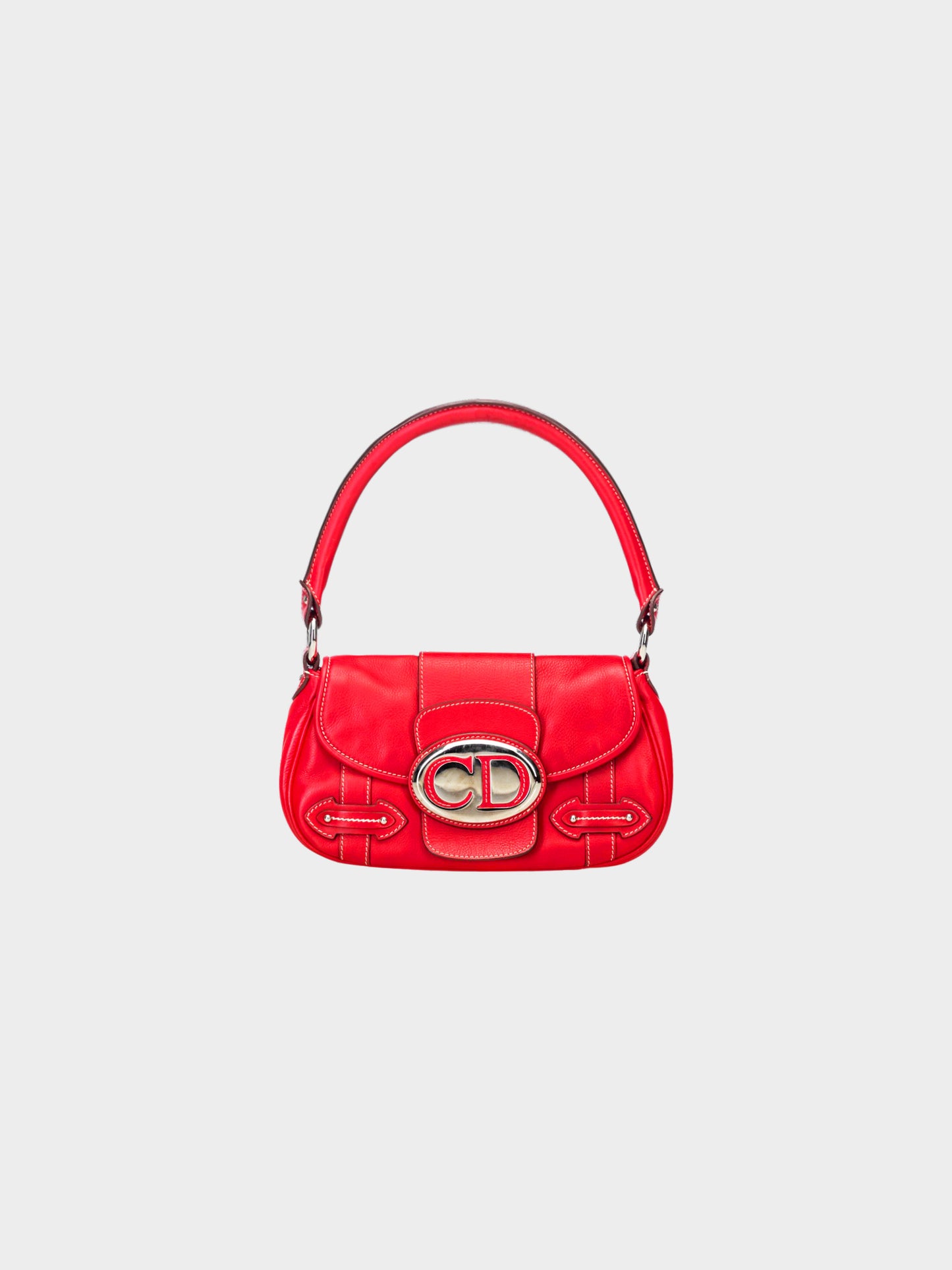 Christian Dior 2006 Red Leather Saint Germain Handbag