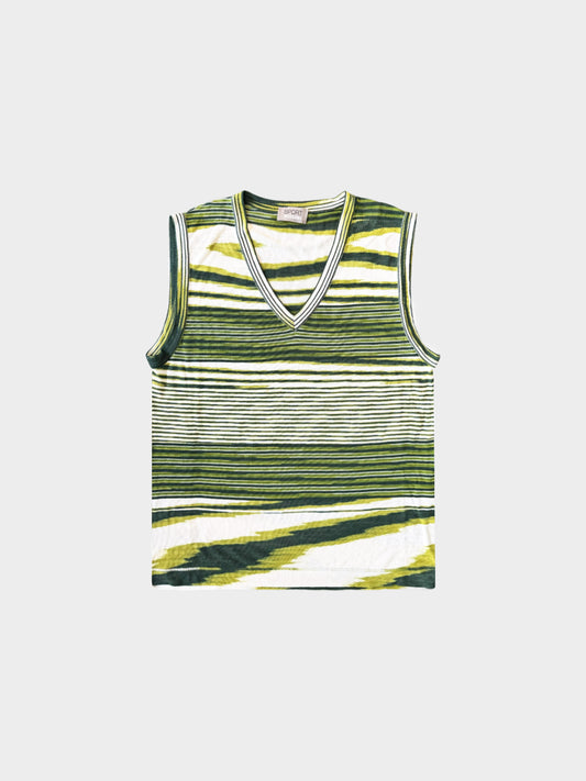 Missoni Sport 2000s Green Striped Vest