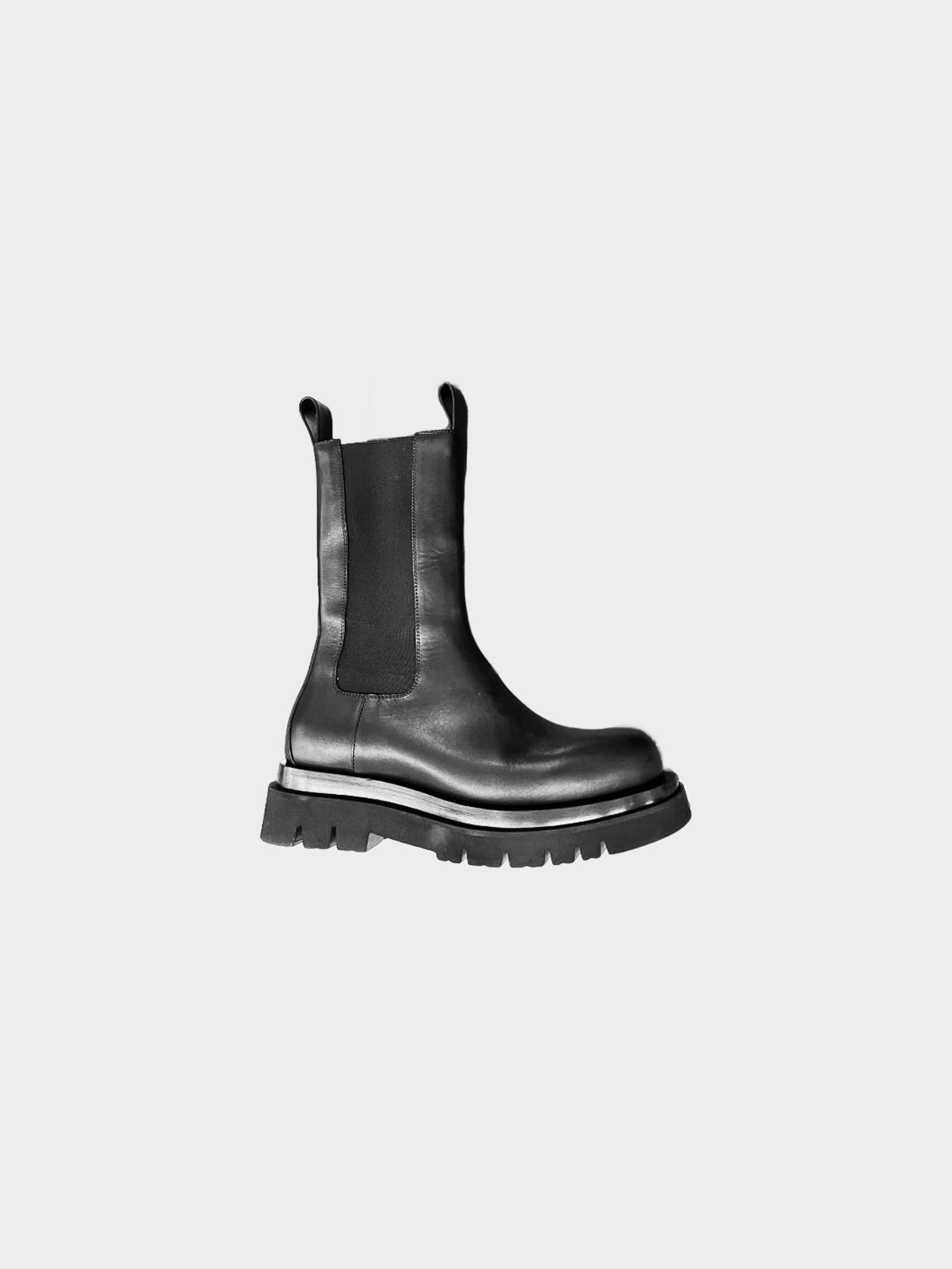 Bottega Veneta 2020s Black Leather Lug Boots