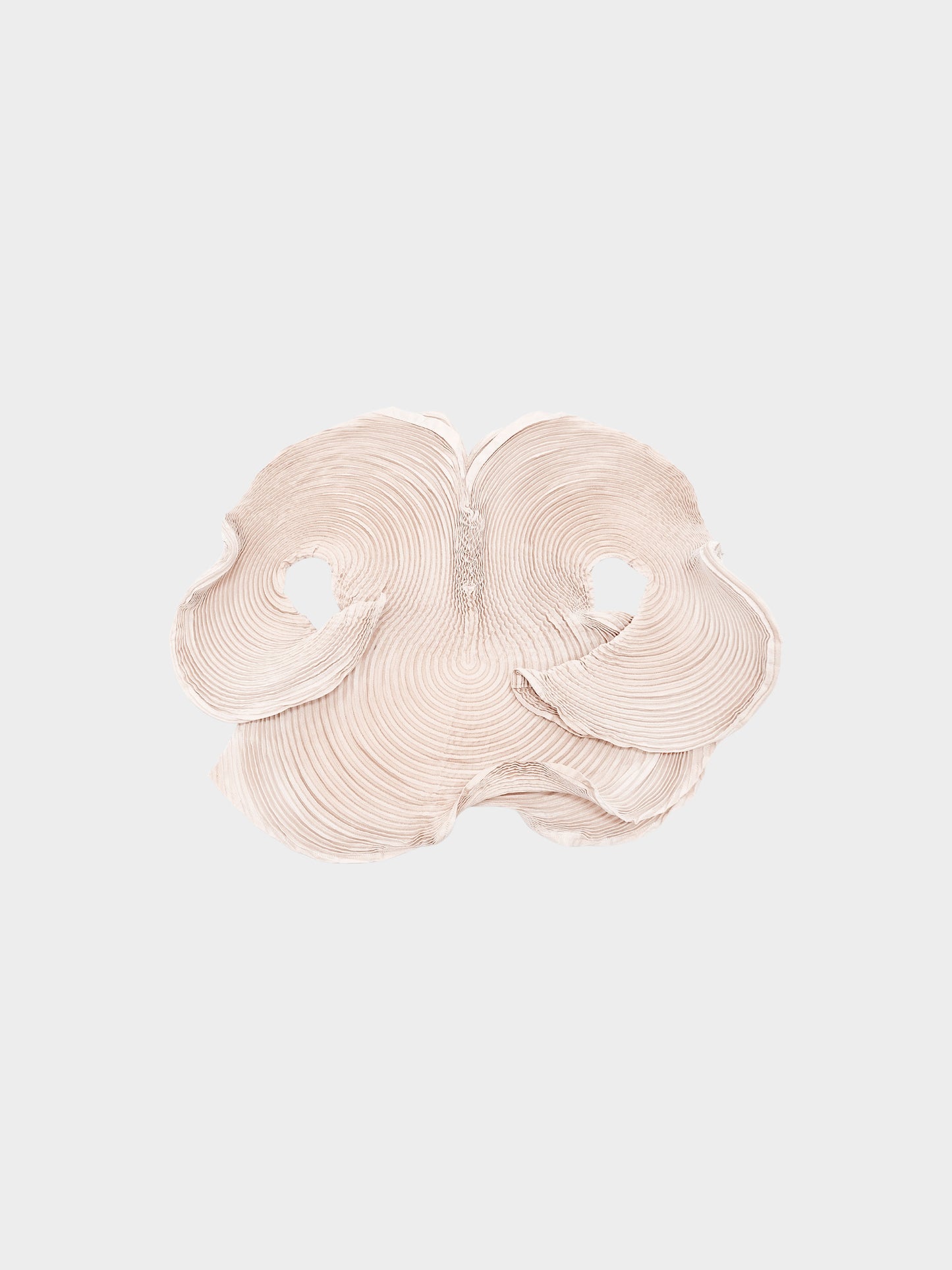 Issey Miyake Late 2010s Beige 3D Steam Stretch Pleated Wave Top