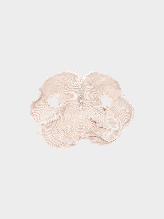 Issey Miyake Late 2010s Beige 3D Steam Stretch Pleated Wave Top