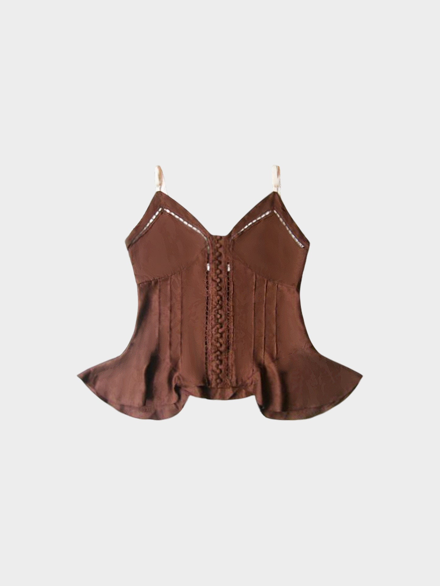 Chloé Spring 2004 Brown Silk Top