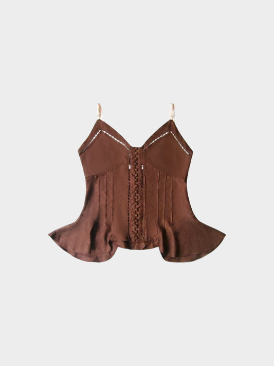 Chloé Spring 2004 Brown Silk Top