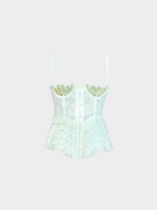 La Perla 2013 Mint Green Floral Lace Corset