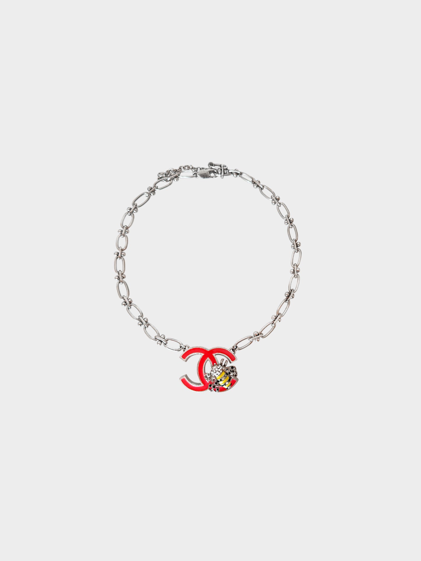 Chanel SS 2004 Crystal Bee and CC Choker Necklace