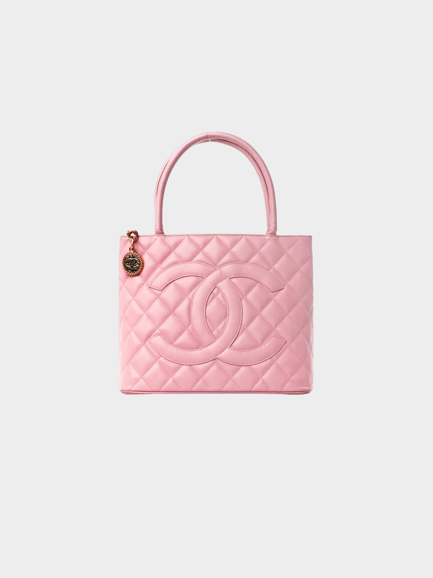 Chanel 2010s Pink Caviar Timeless Medallion Tote Bag