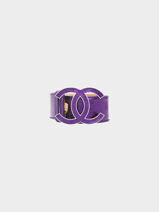 Chanel SS 2008 Metallic Purple CC Belt