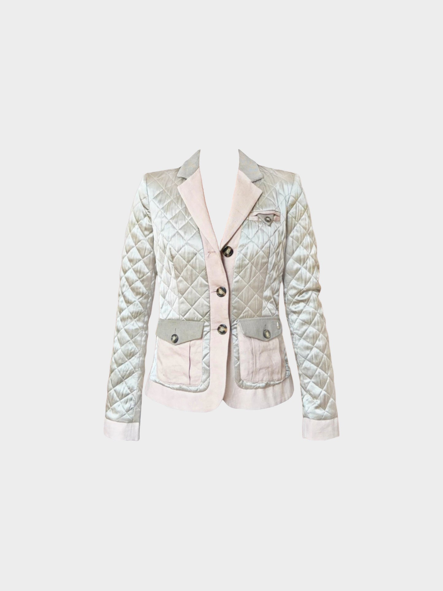 John Galliano 2000s Quilted Satin Jacket