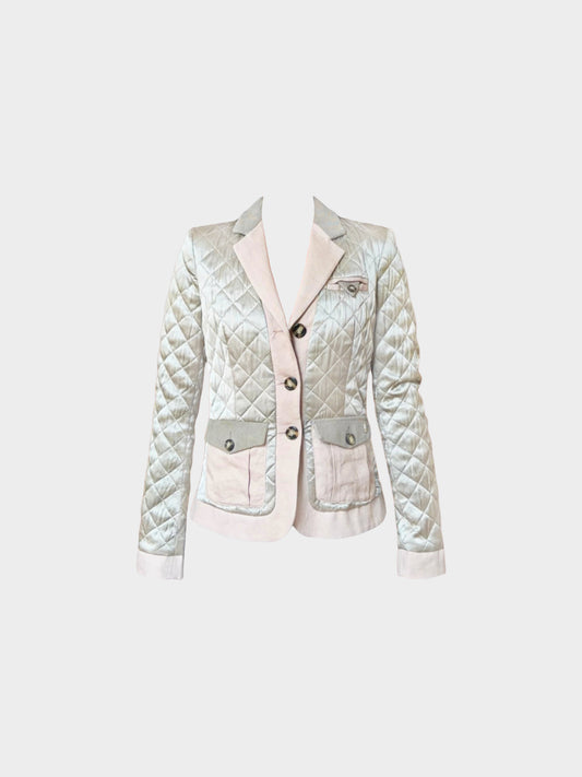 John Galliano 2000s Quilted Satin Jacket