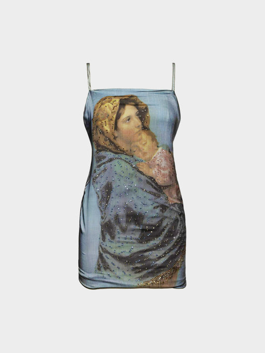 Dolce and Gabbana SS 1998 Mother and Baby Sequins Embellished Evening Tank Top