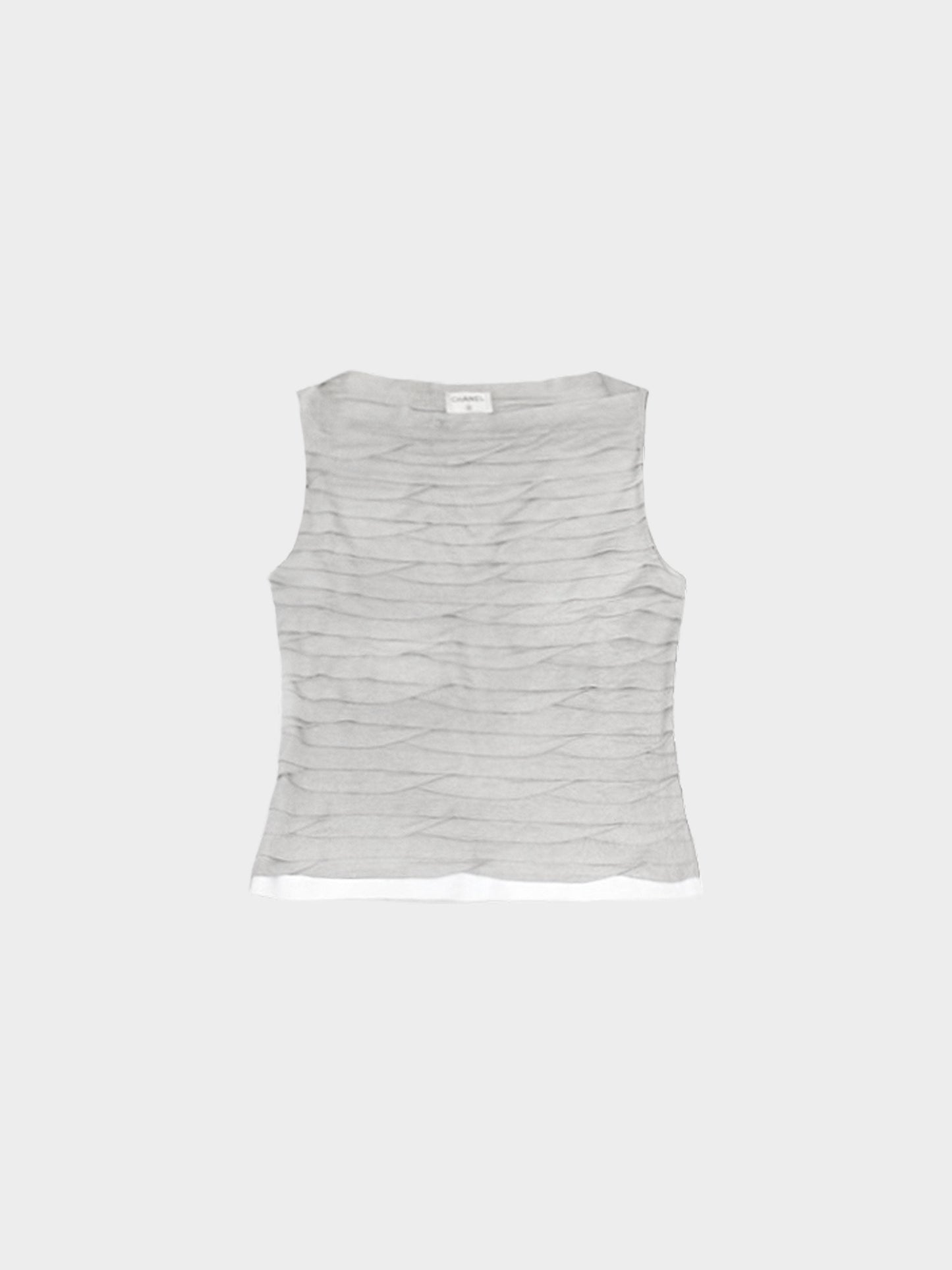 Chanel by Karl Lagerfeld SS 1999 Grey Viscose Tank Top