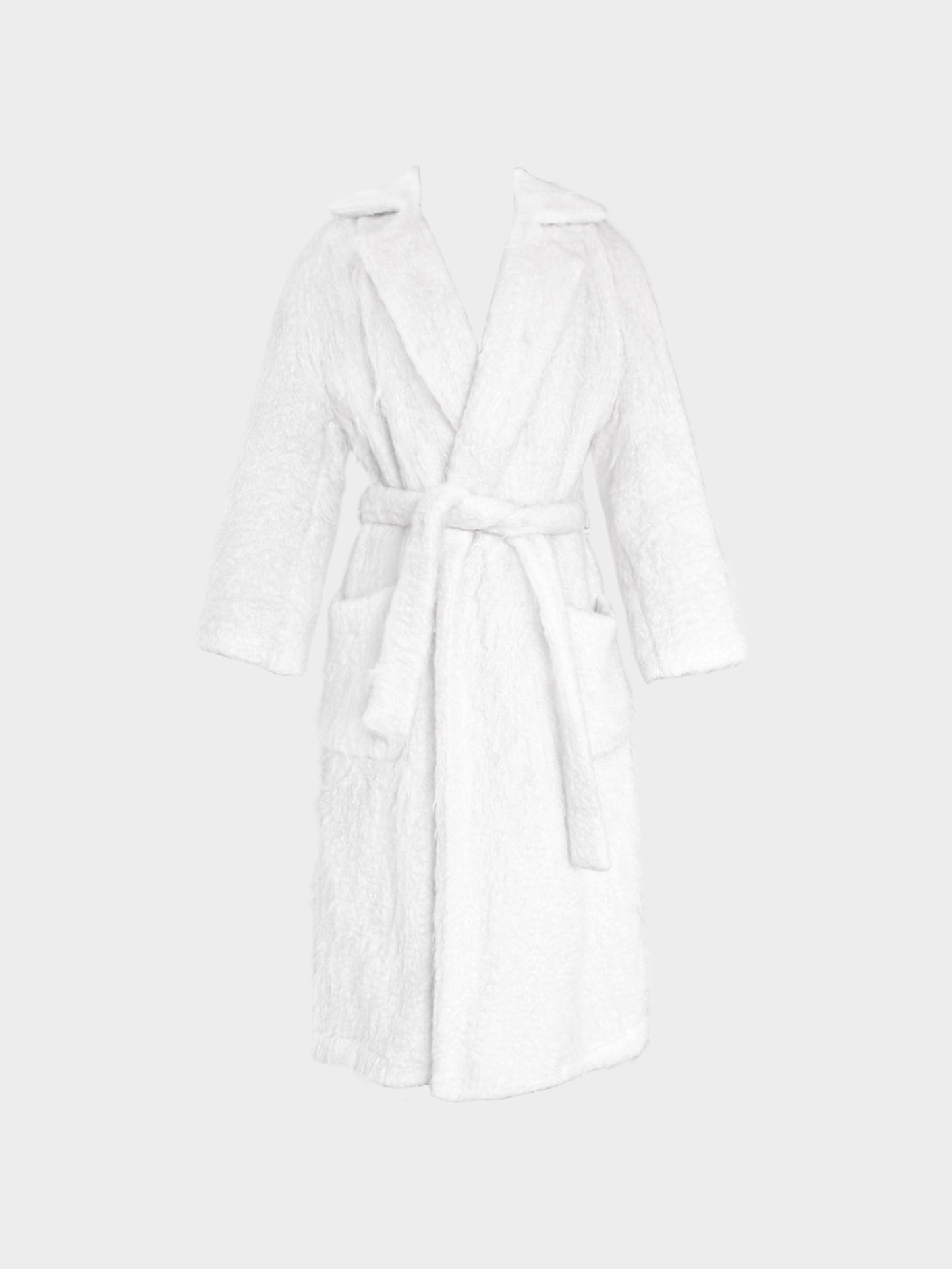 Celine by Phoebe Philo Late 2010s White Mohair Coat