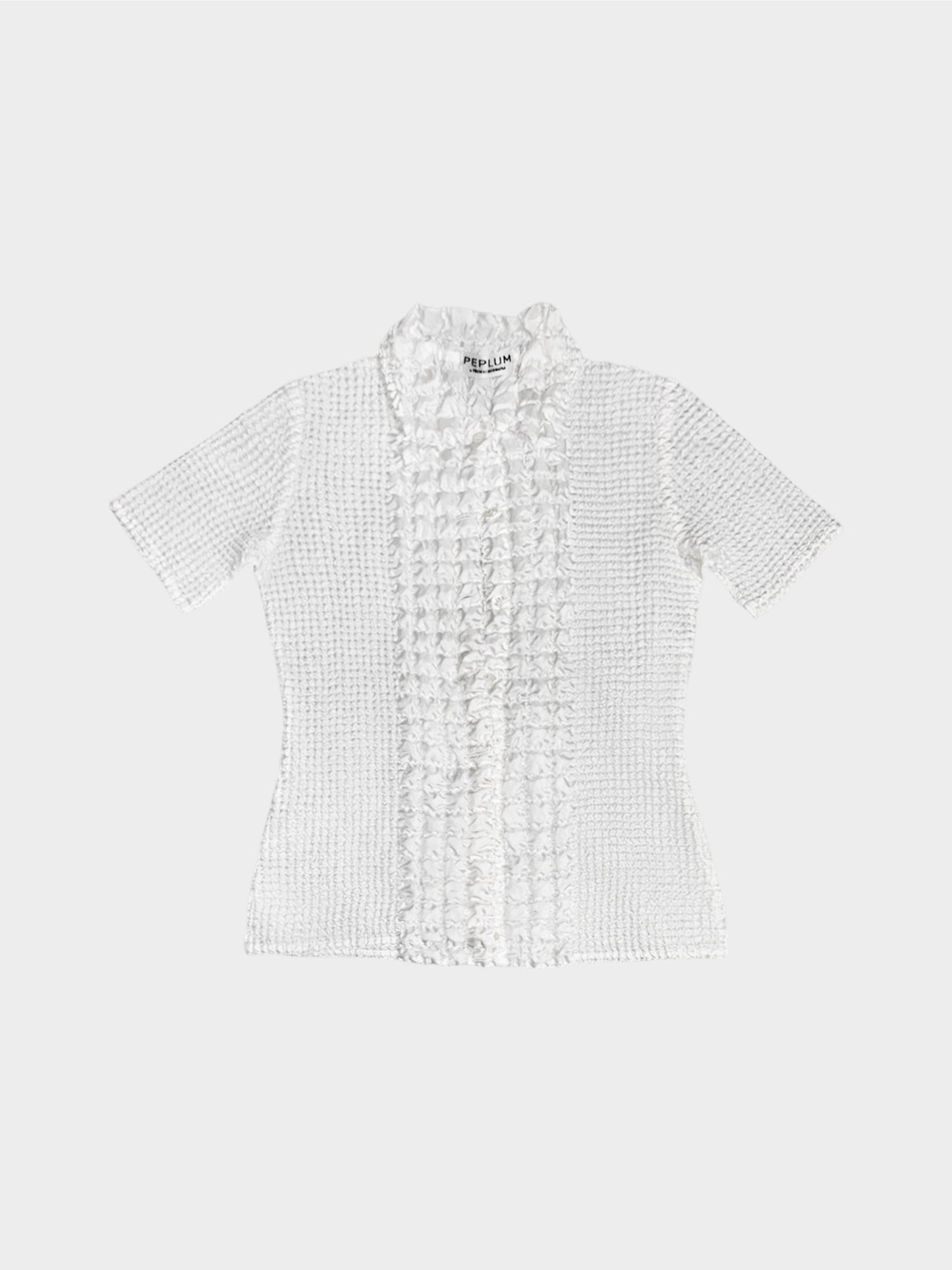 Yoshiki Hishinuma 1990s White Peplum Shortsleeves Top