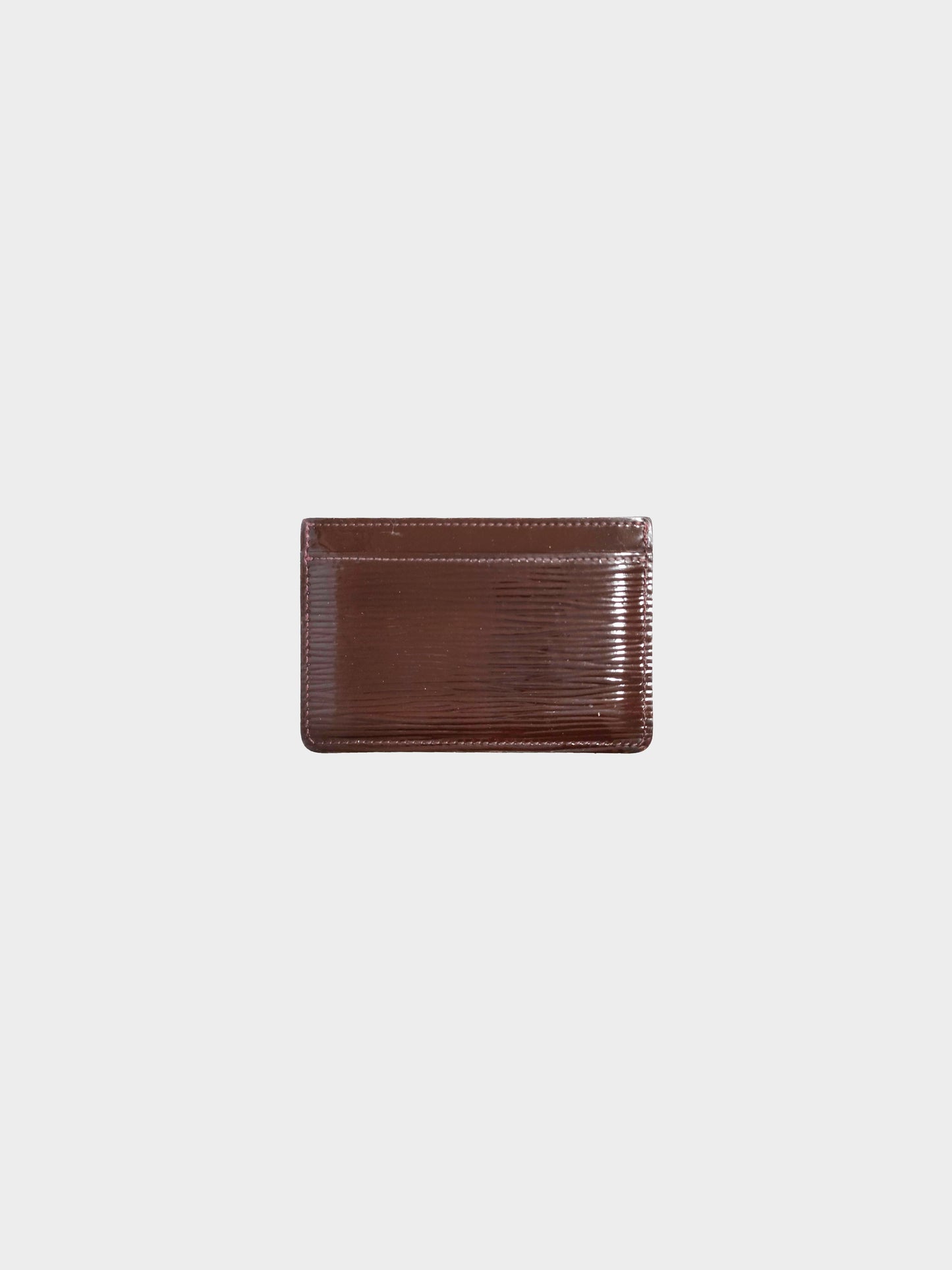 Louis Vuitton 2012 Brown Epi Patent Leather Card Holder
