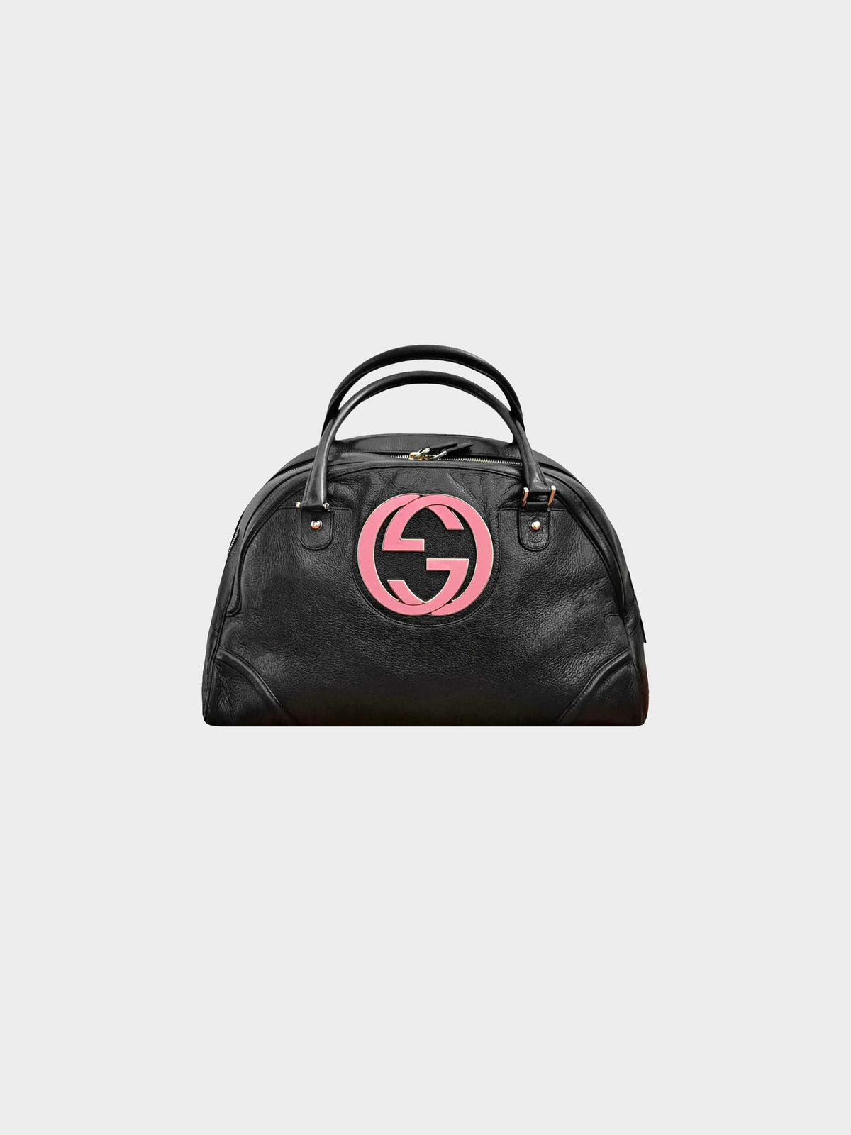 Gucci 1990s Black Leather GG Blondie Bowler Bag