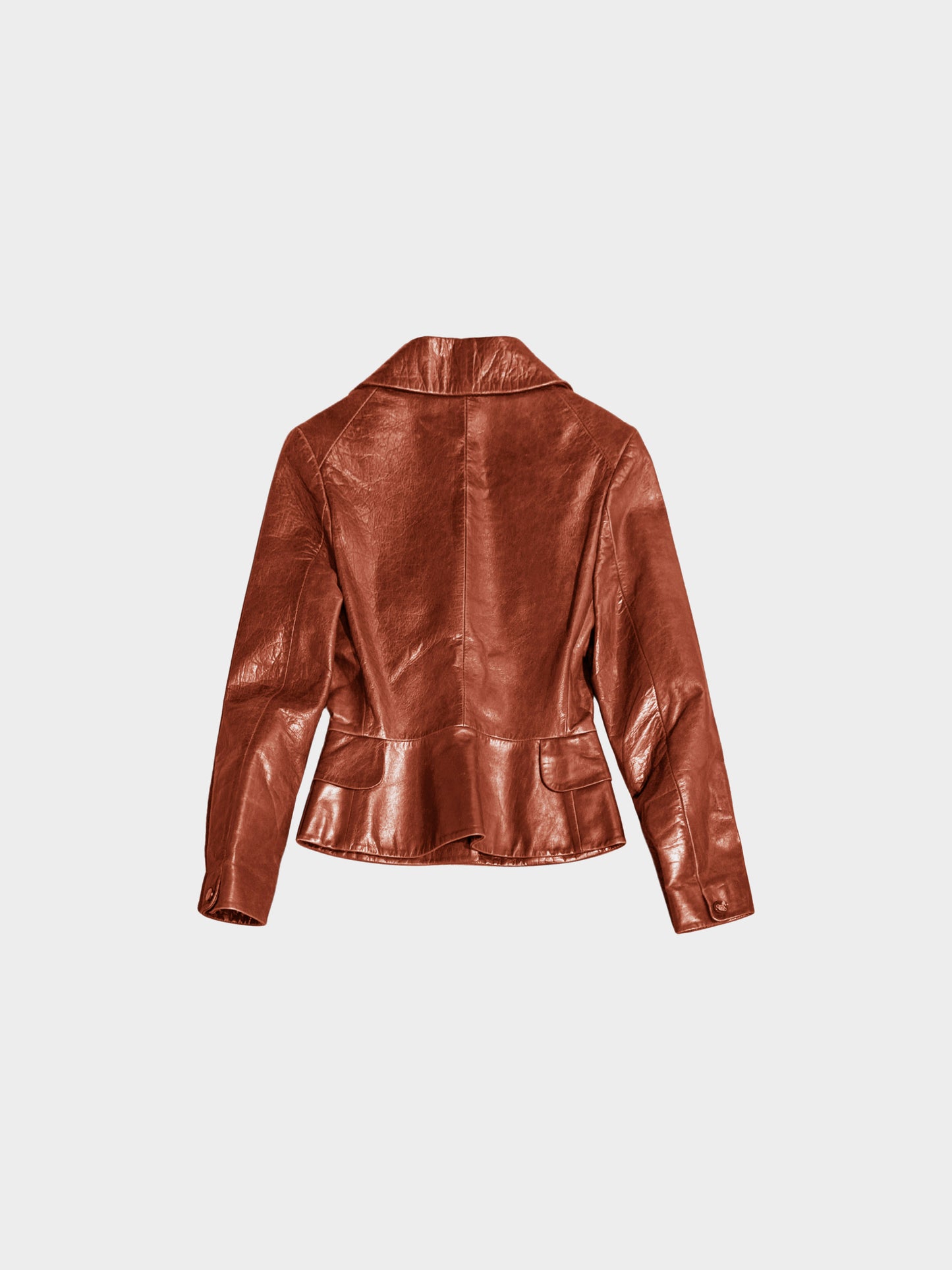 Vivienne Westwood 1990s Brown Leather Love Jacket