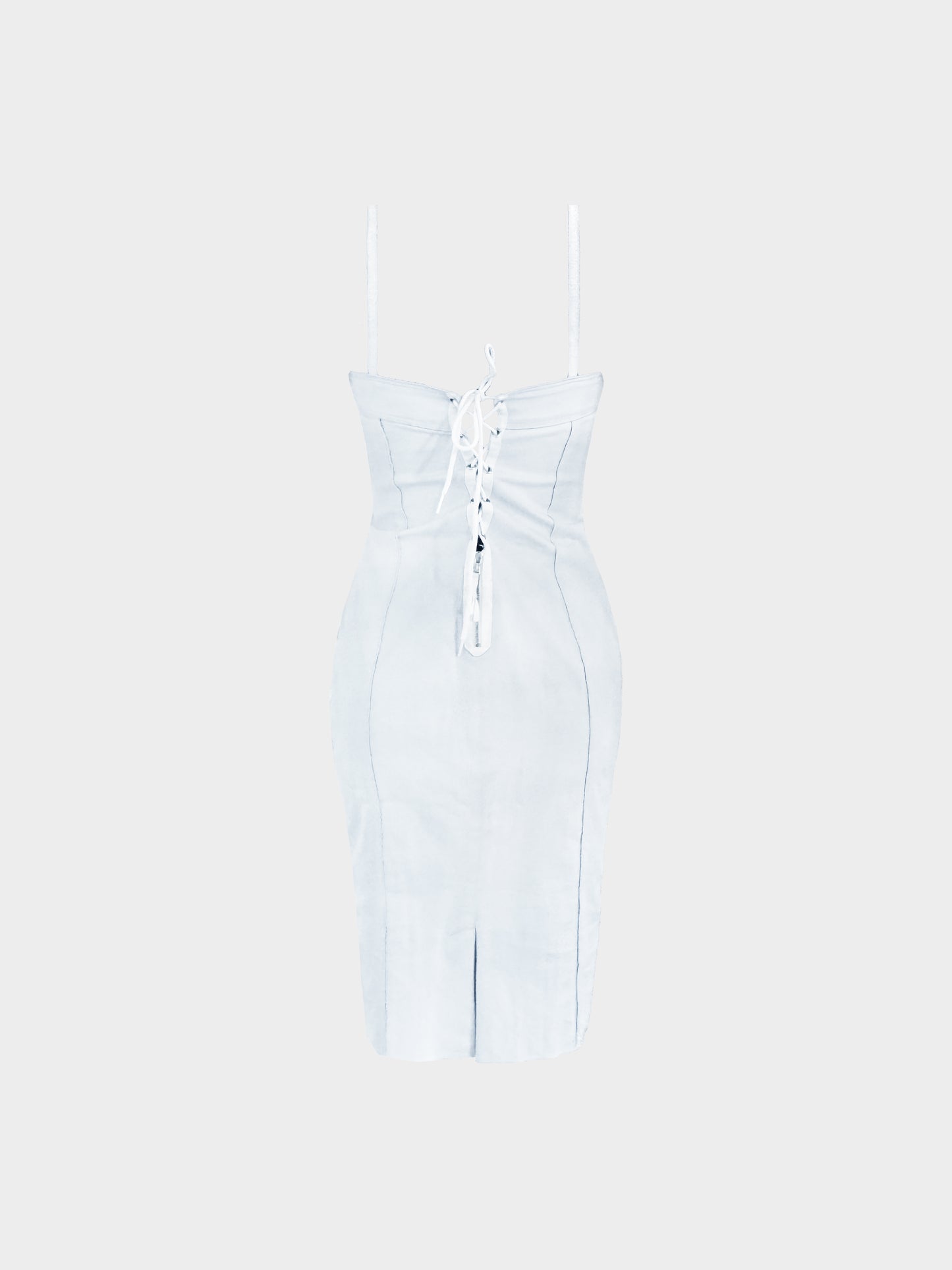 Dolce and Gabbana 2000s Light Denim Fitted Bustier Dress