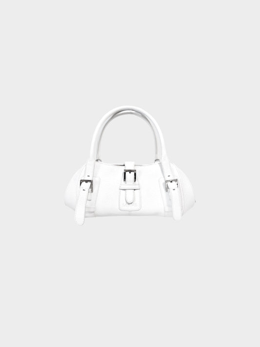 Loewe 2000s White Leather Senda Mini Bag