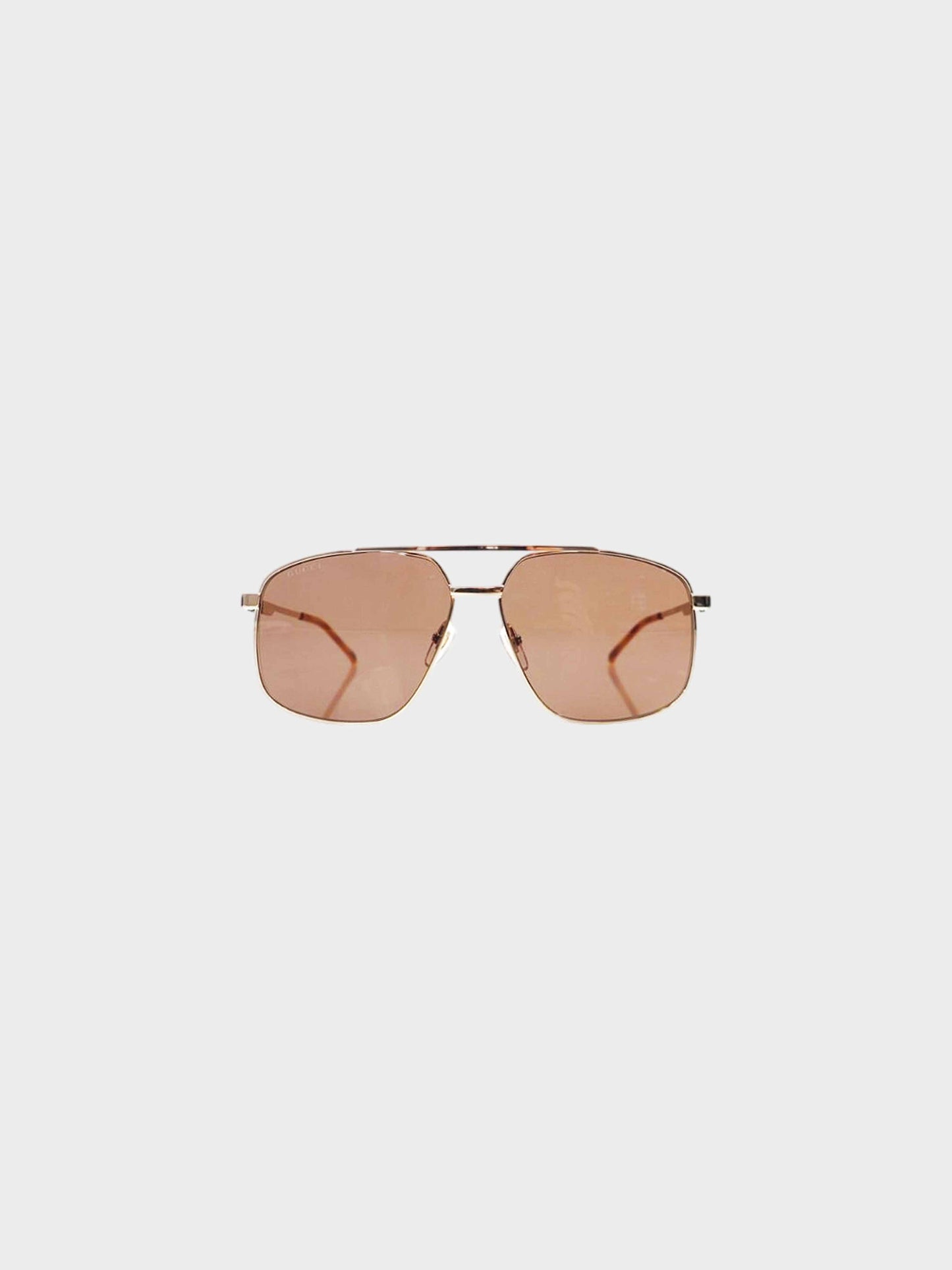 Gucci 2024 Gold Metal Navigator Frame Sunglasses