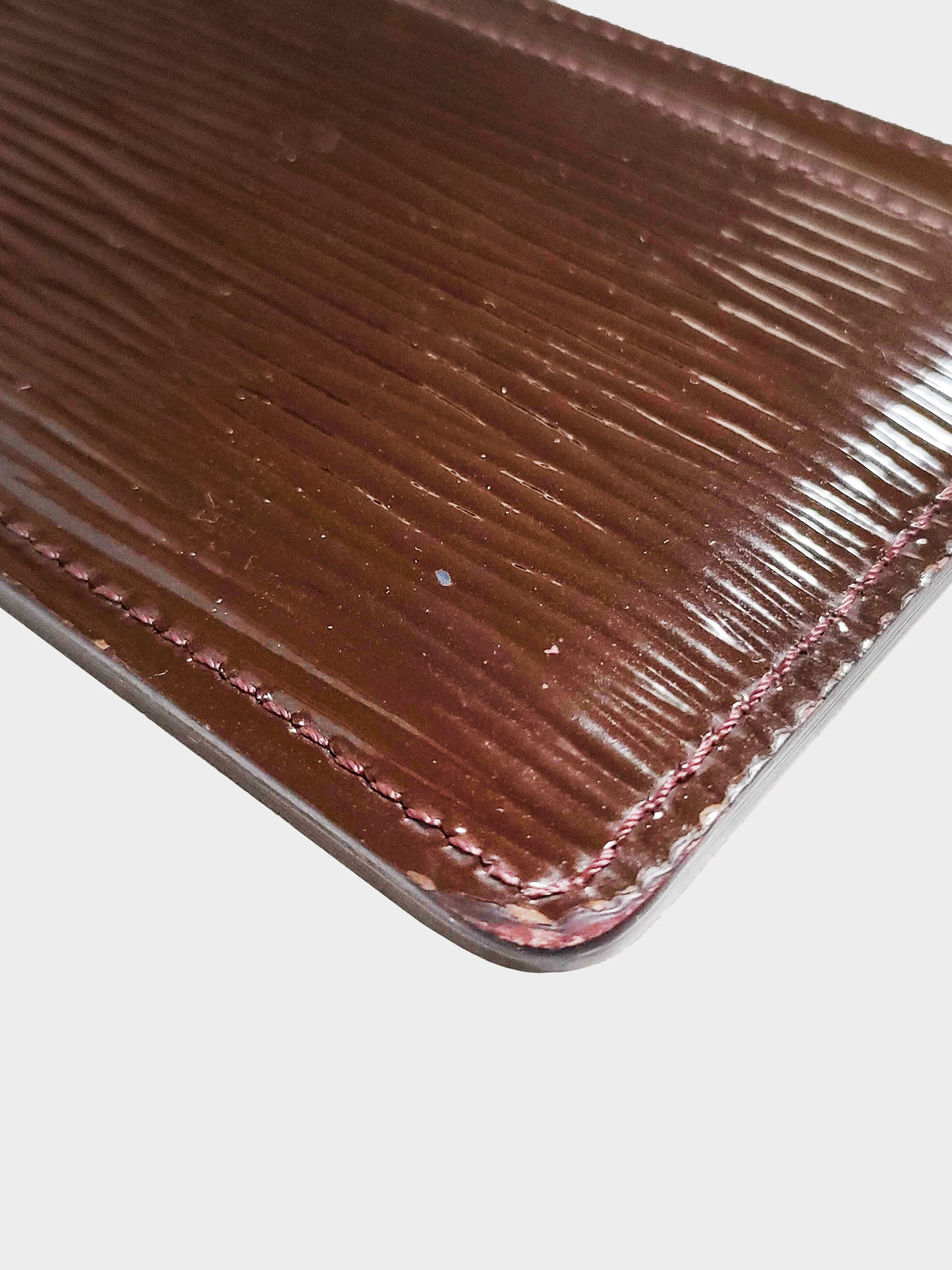 Louis Vuitton 2012 Brown Epi Patent Leather Card Holder