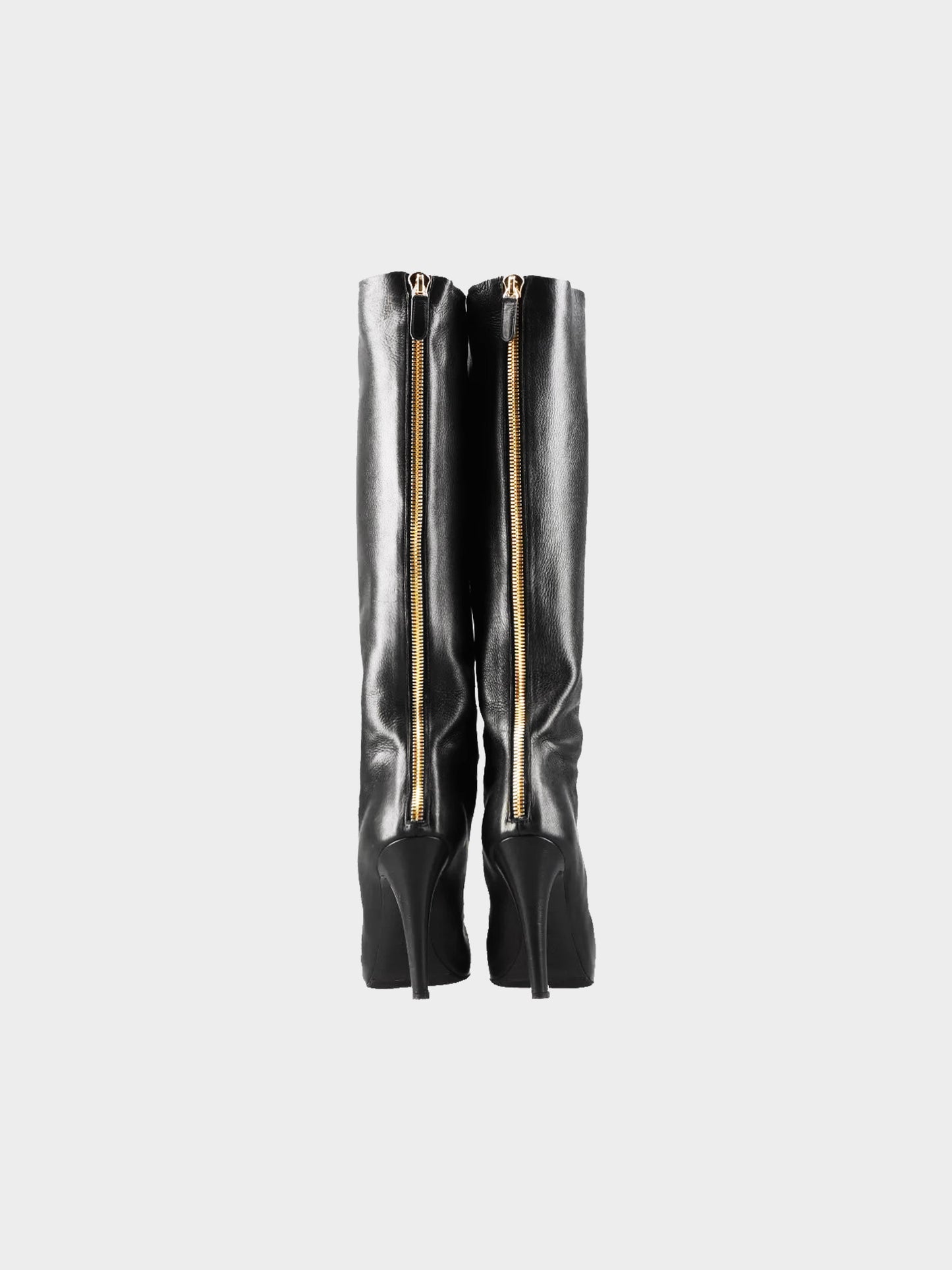 Chanel by Karl Lagerfeld FW 2013 Black Leather and Faux Pearl Long Boots