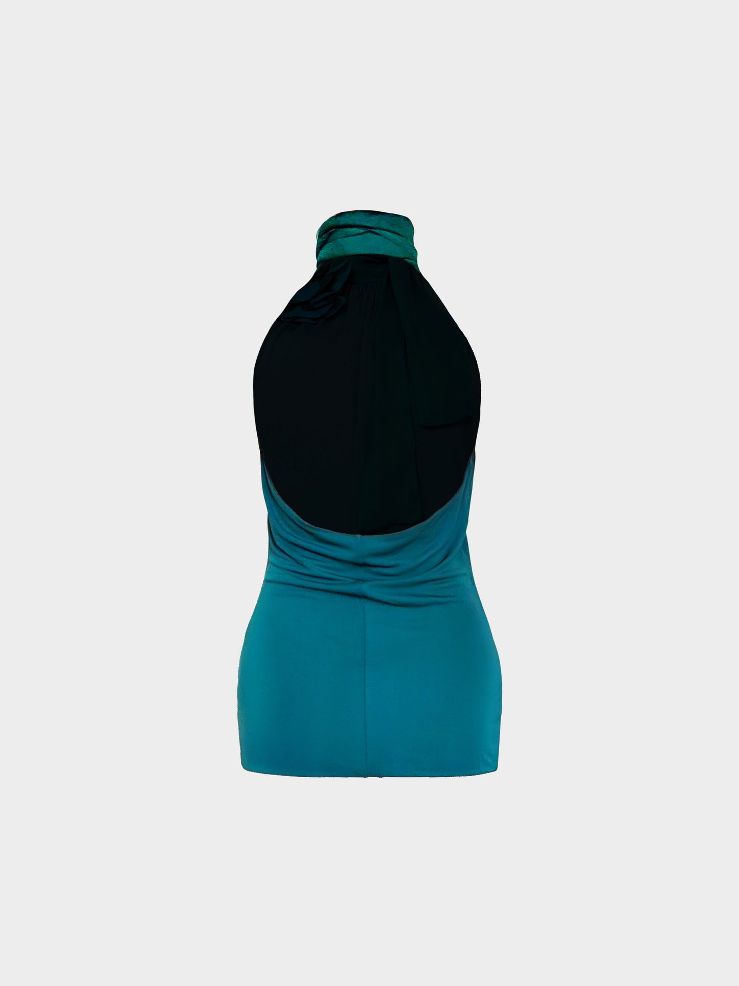 Gucci FW 2011 Emerald Green Flower Tie Halter Top