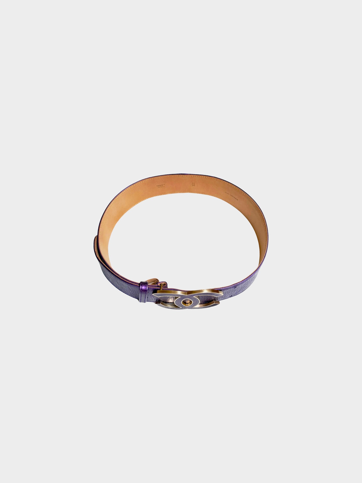 Chanel SS 2008 Metallic Purple CC Belt