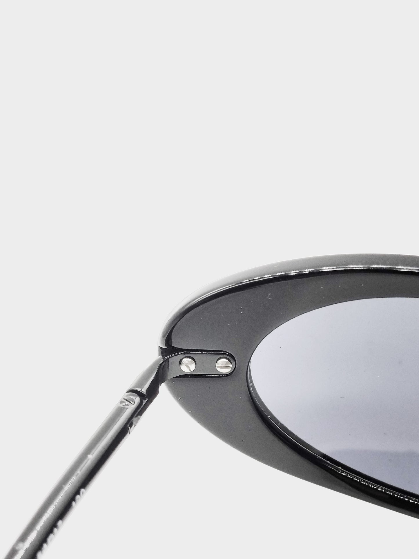 Chanel 2000s Black Oval c.501/91 Sunglasses