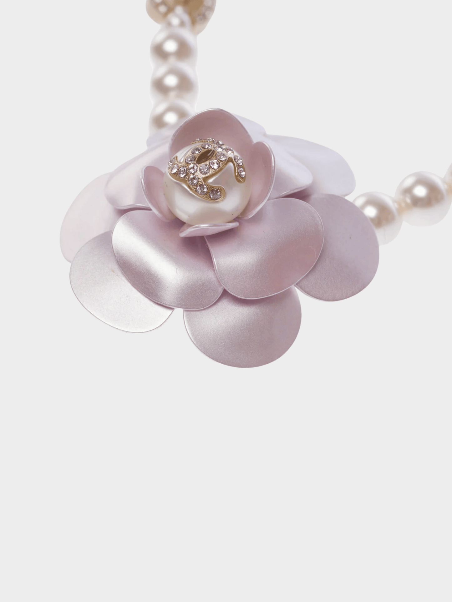 Chanel 2023 Camellia White Pearl Necklace