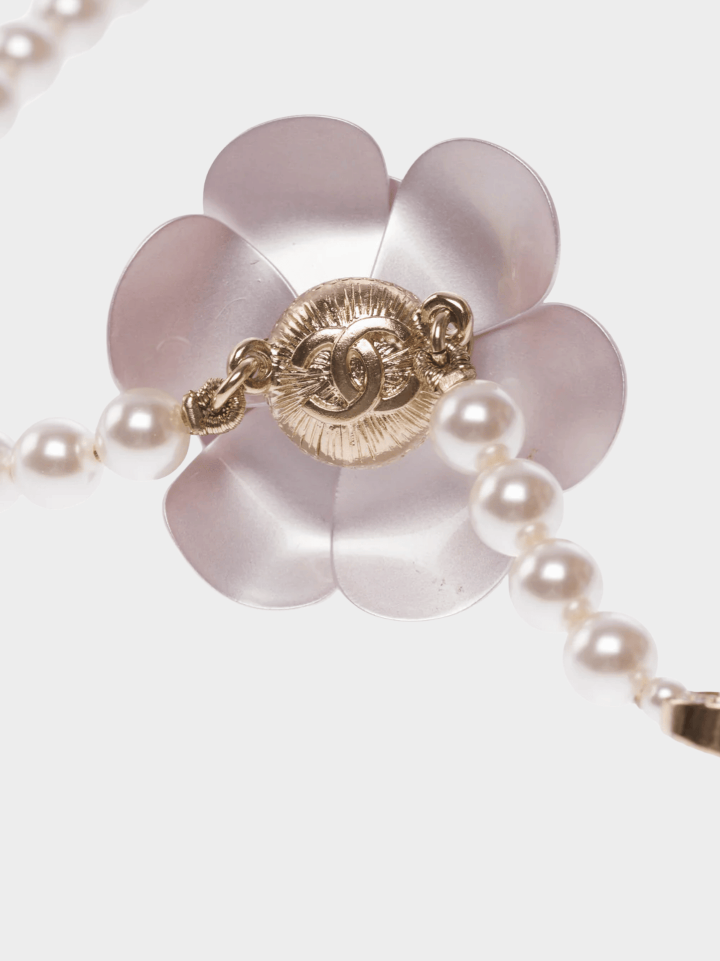 Chanel 2023 Camellia White Pearl Necklace