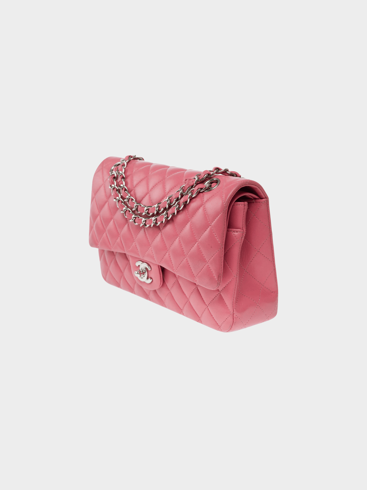 Chanel 2014 Pink Caviar Quilted Classic Flap Bag