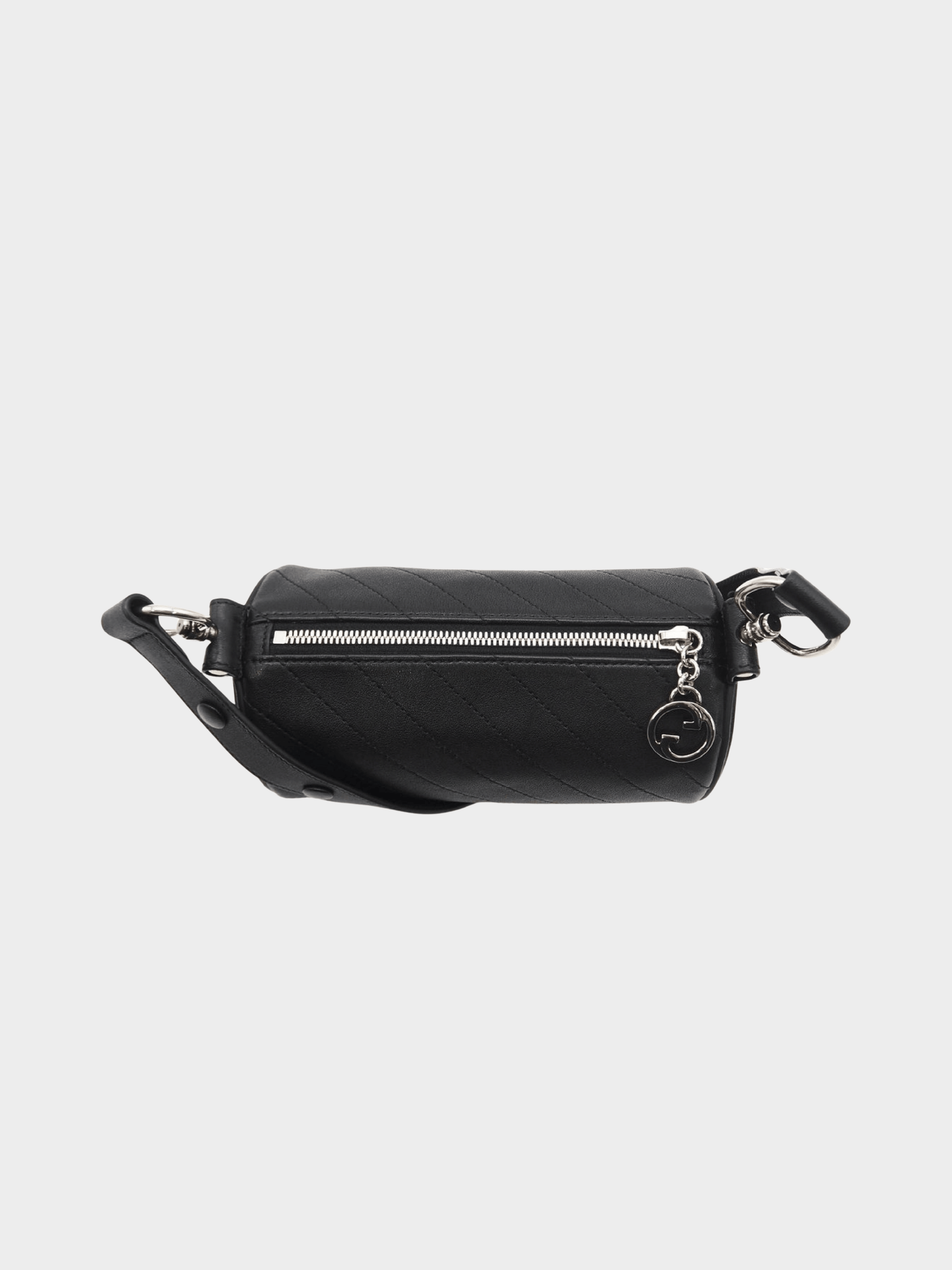 Gucci 2010s Black Leather Blondie Mini GG Barrel Bag