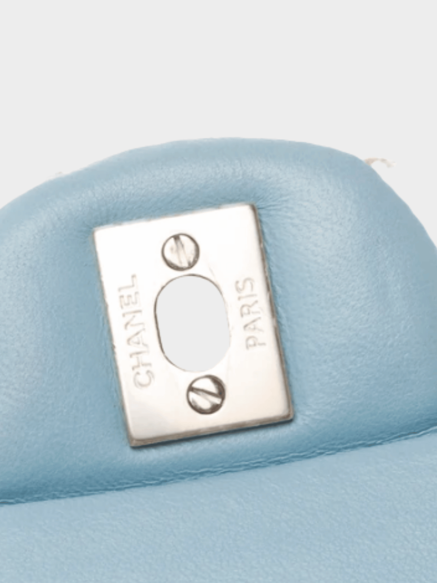 Chanel 2019 Baby Blue Tweed Mini Timeless Classic Flap Bag