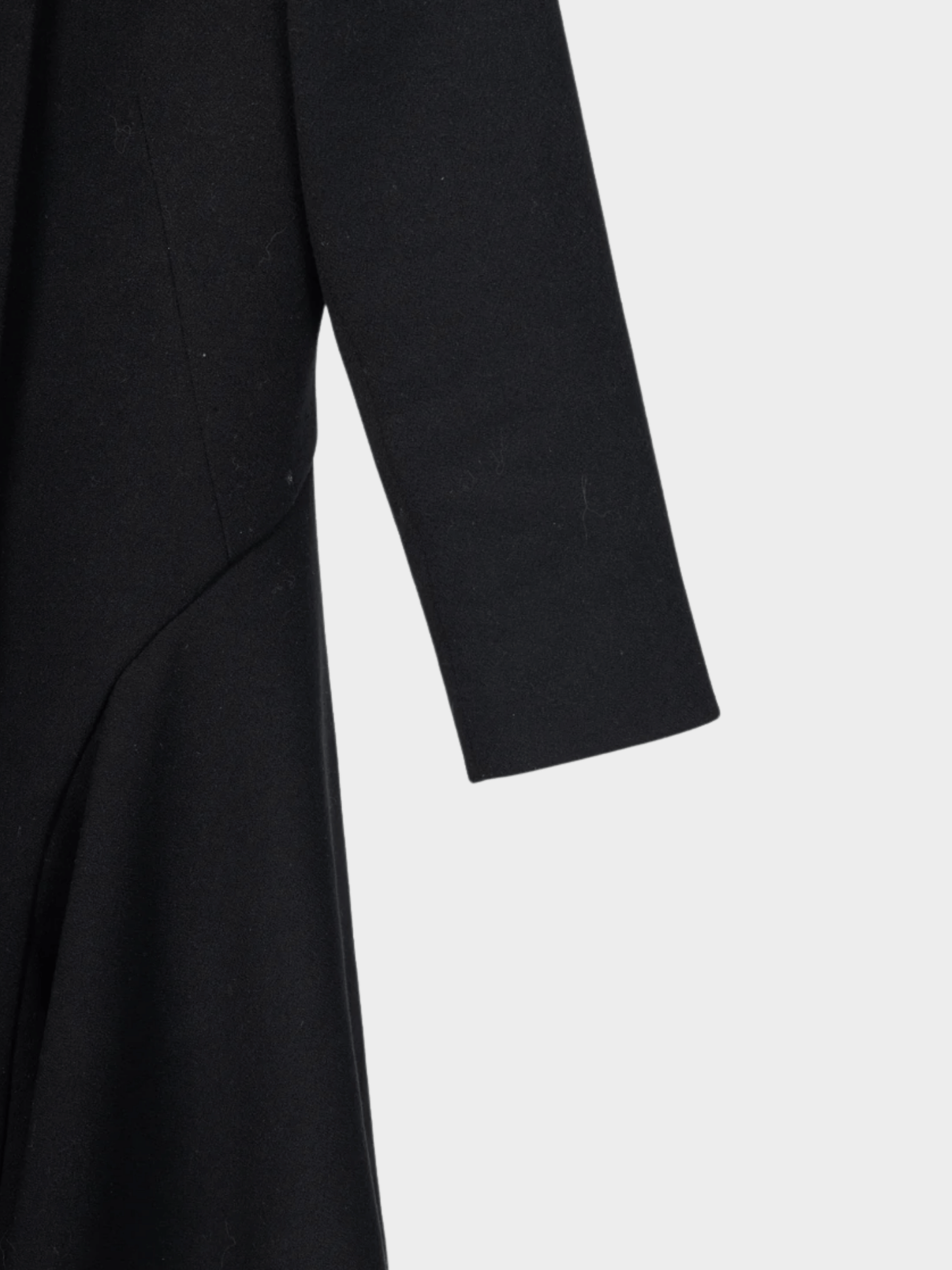 Christian Dior 2010s Black Wool-Crepe Flared Jacket Dress