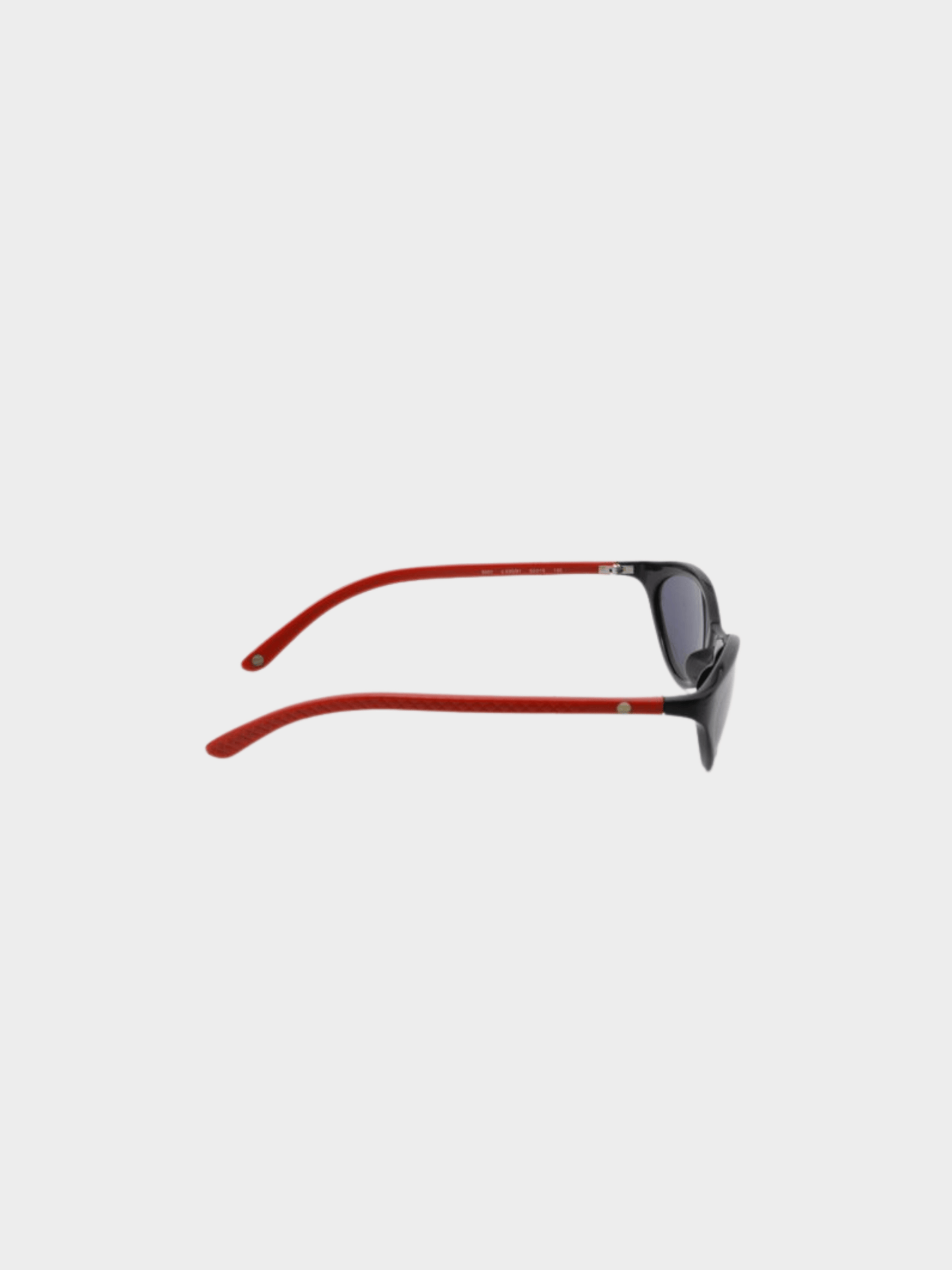 Chanel 1990s Black and Red Mini Cat Eye Sunglasses