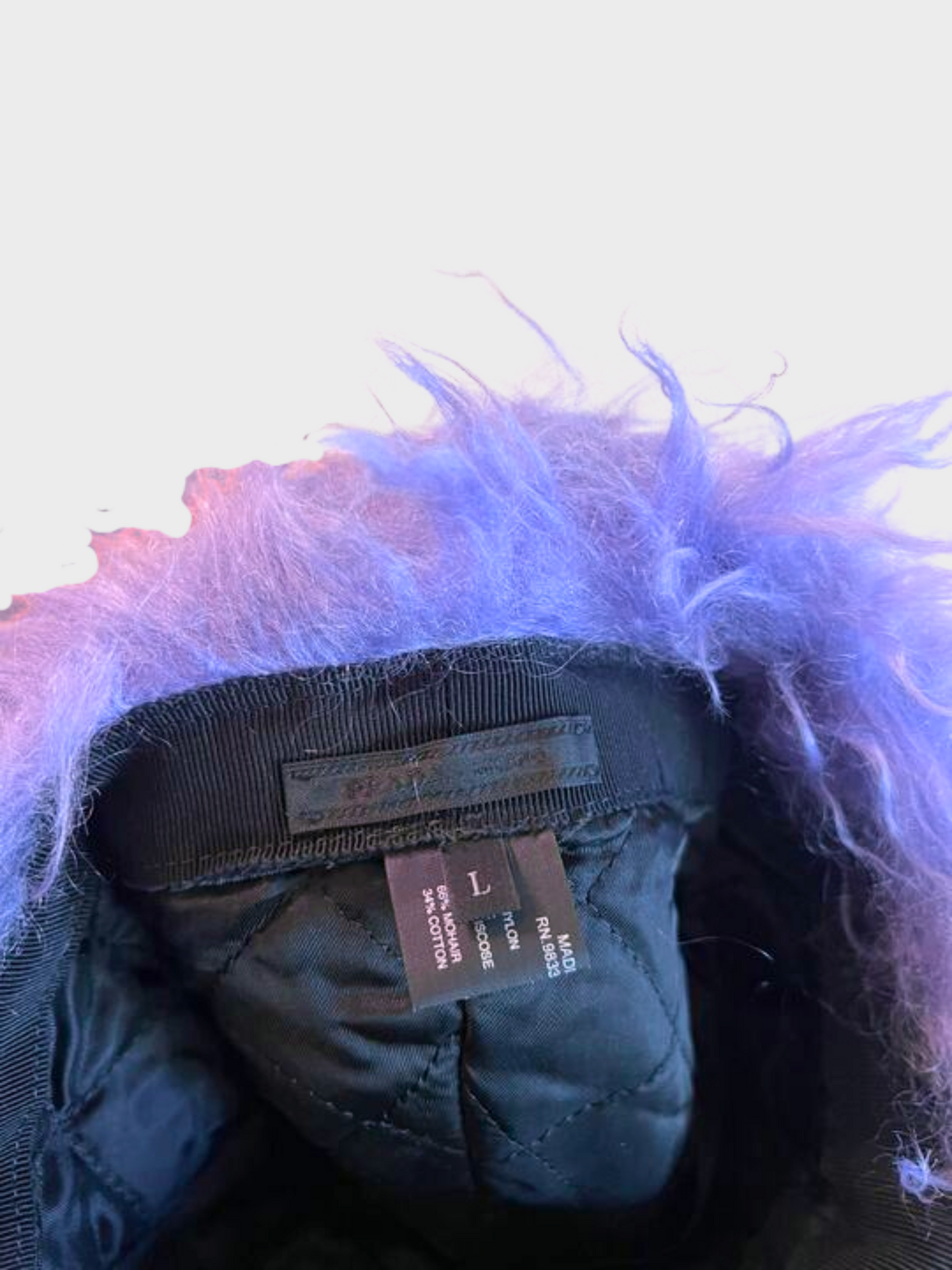 Prada FW 2019 Black Faux Fur Nylon Trapper Hat