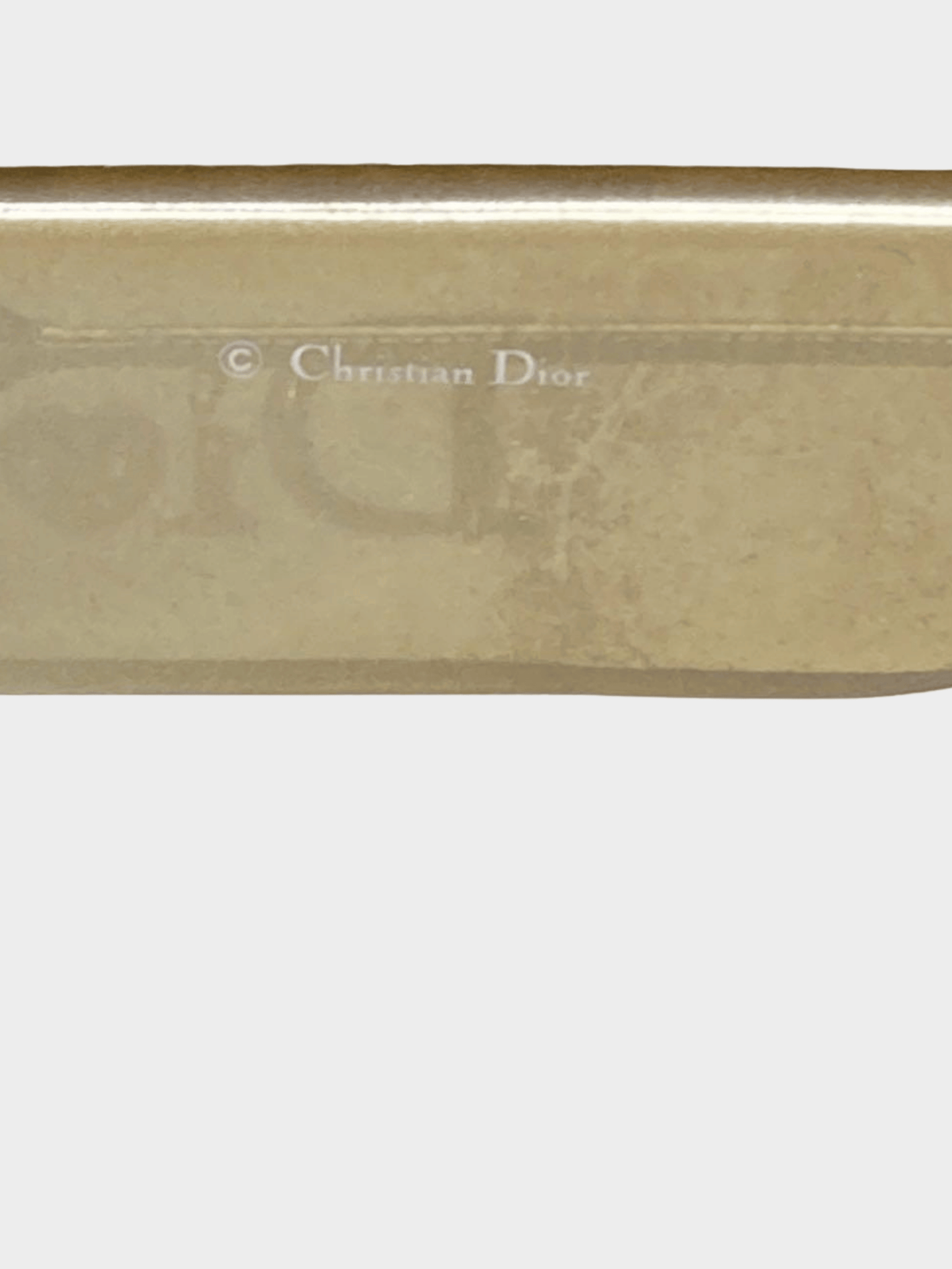 Christian Dior 2000s Beige Heart Logo Sunglasses