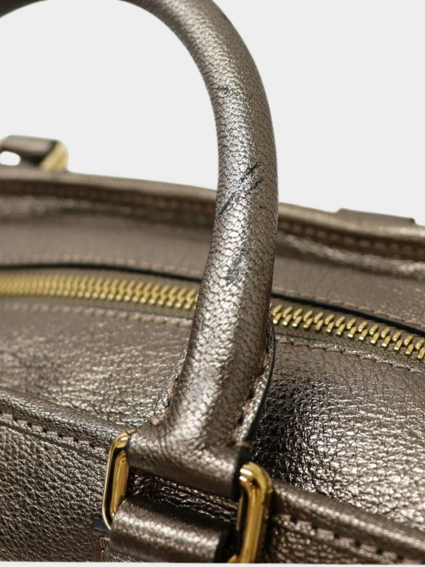 Loewe 2000s Silver Amazona 28 Leather Bag