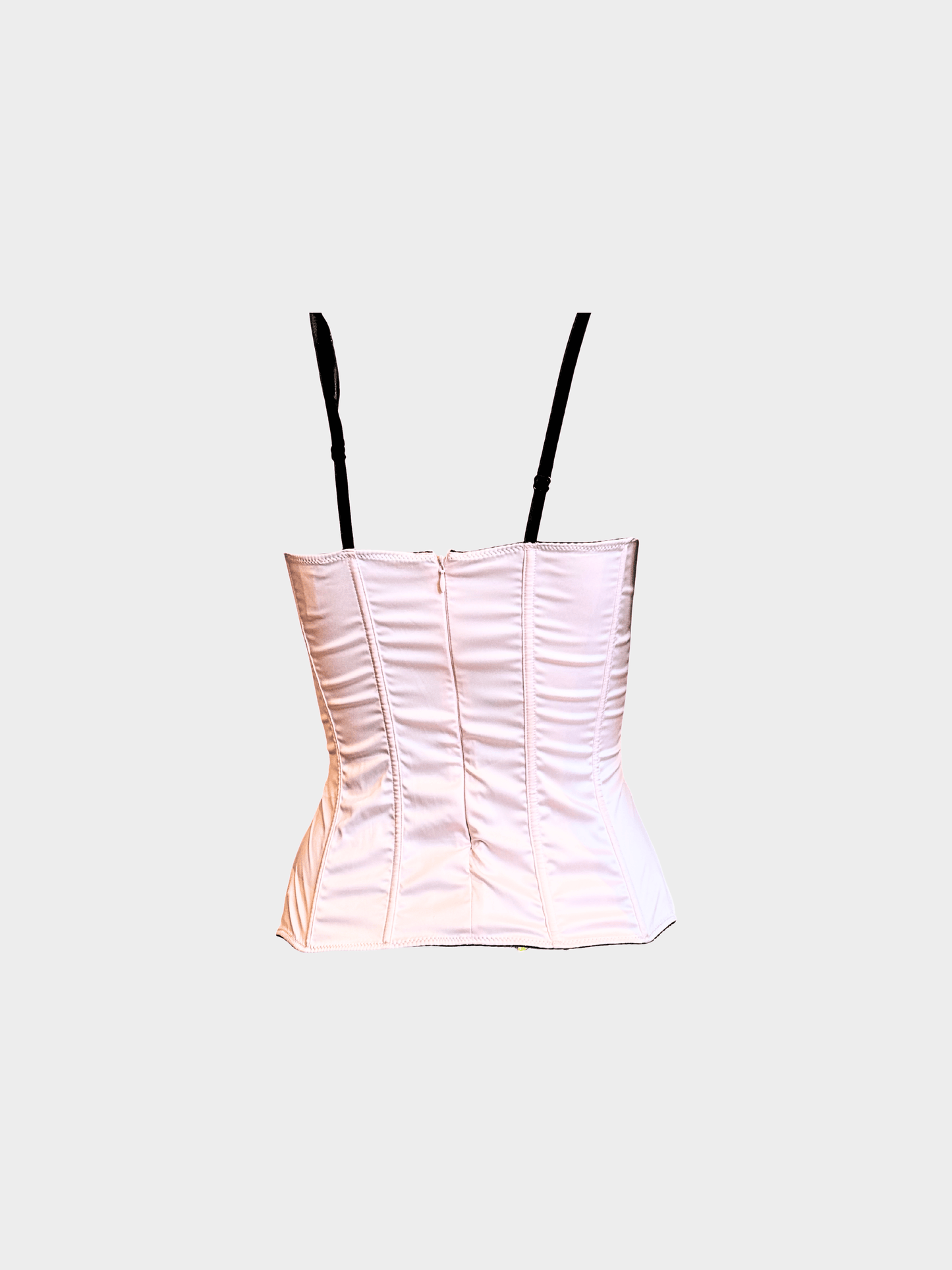 Dolce and Gabbana 2000s Light Blush Silk Corset Top