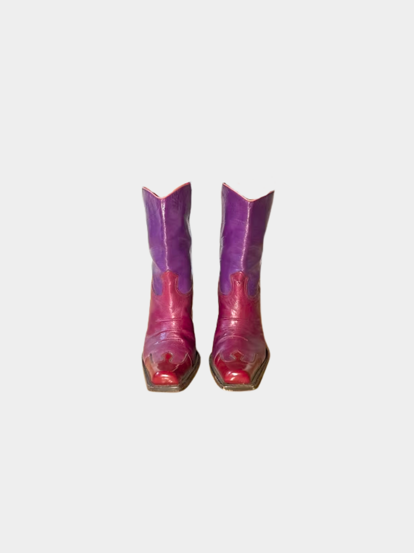 Miu Miu SS 1999 Pink and Purple Cowboy Boots