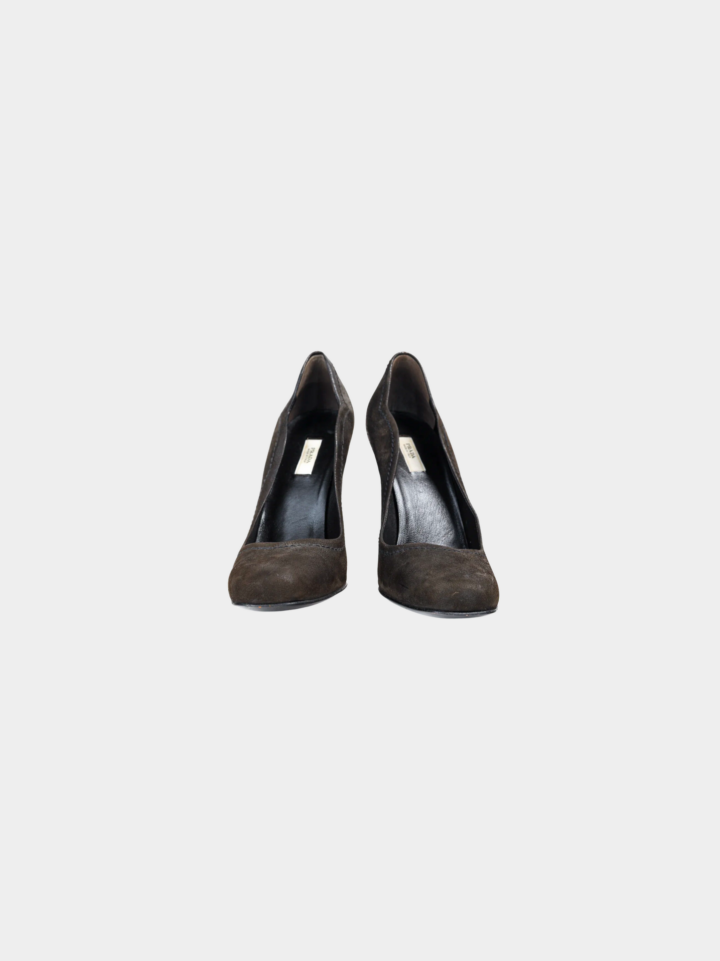 Prada AW 2004 Sculptured Curves Black Leather Heels