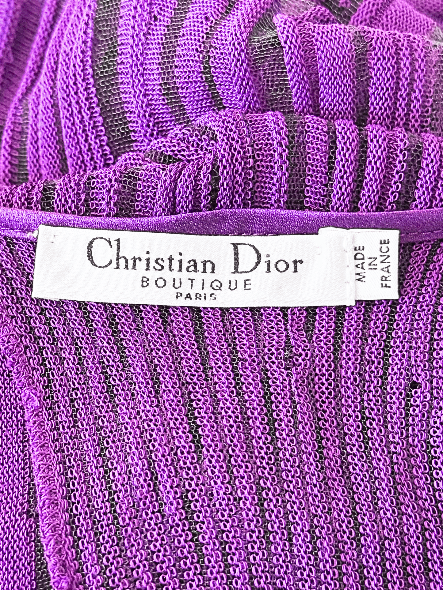 Christian Dior 2000s Purple Knitted Bodycon Dress