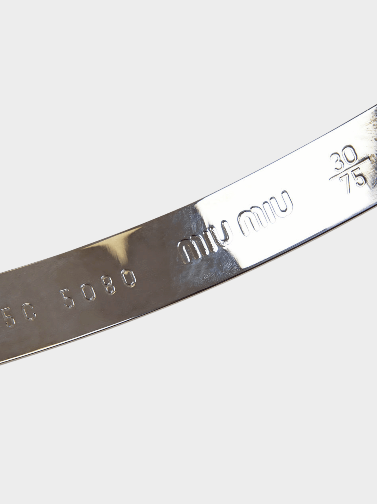 Miu Miu SS 2000 Silver Bow Metal Belt