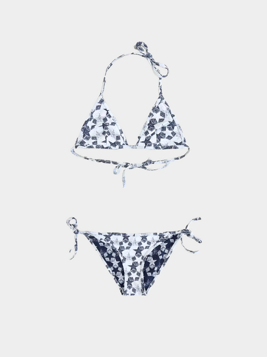 Christian Dior 2010s Navy Star Print Bikini